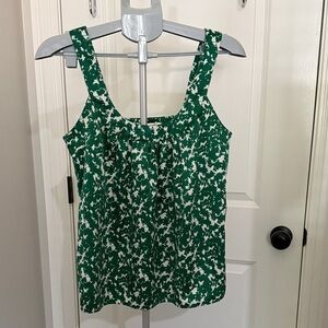 Banana Republic dressy Green and White Tank Top